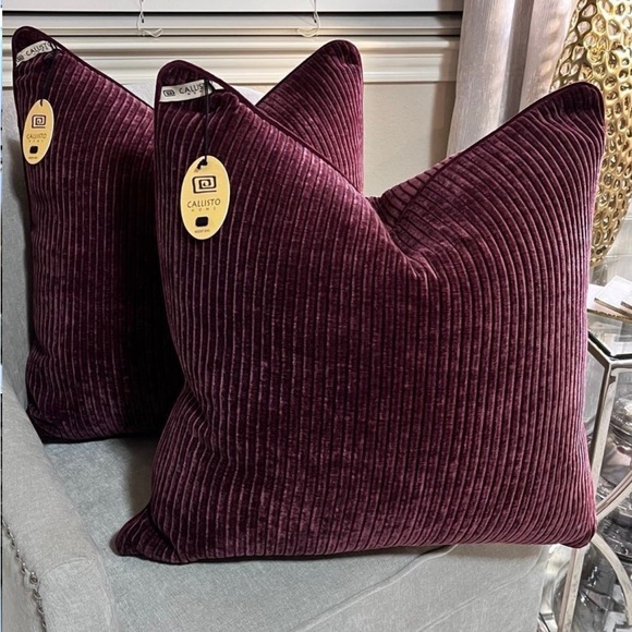 1-CALLISTO HOME CHANNEL VELVET DECORATIVE PILLOW (Read description for details) - Picture 13 of 16